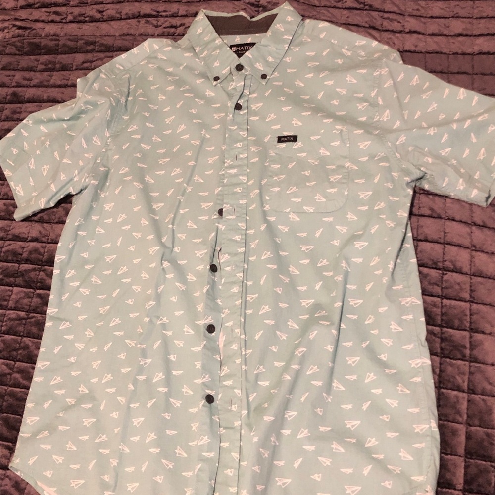 Paper Airplane Button Up
